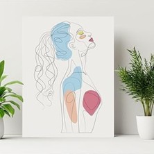 Hediyesepeti Line Art Modern Tasarımlı 30X40 Kanvas Tablo - Dekoratif Duvar Tablosu