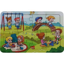6 Adet 16 Parça Eğitici ve Öğretici Ahşap Çocuk Puzzle & Yapboz