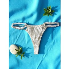 Passione Taş Detaylı Beyaz Tanga