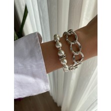 Ikili Inci Tasarım Bileklik Seti