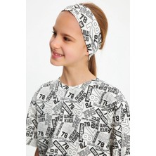 Babygiz Kız %100 Pamuklu Penye T-Shirt Bandana 2'li Takım Spor Rahat Best Of Koleksiyonu
