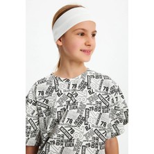 Babygiz Kız %100 Pamuklu Penye T-Shirt Bandana 2'li Takım Spor Rahat Best Of Koleksiyonu