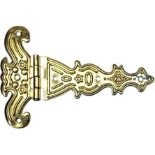 Dekoratif, Sac Tek Kuyruklu Menteşe - 69X102 Mm, Büyük, Sarı, 100 Adet