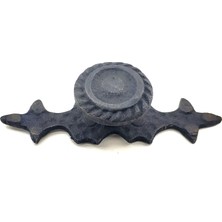 Antika Tarz Dekoratif Pirinç Çizgili Düğme - 25X80 Mm, Oksit