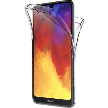Huawei Y6 2019 Uyumlu Ön Arka 360 Tam Koruma Şeffaf Soft Silikon Kılıf