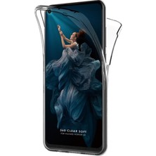Huawei Honor 20 Uyumlu Ön Arka 360 Tam Koruma Şeffaf Soft Silikon Kılıf
