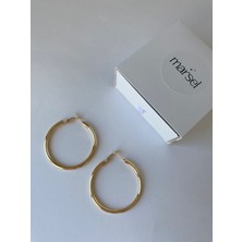 Büyük Halka Gold Kaplama Küpe