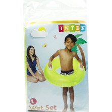 intex 8 +Yaş 76 cm Tutmaçlı Parlak Şişme Simit Çocuk Simit Şişme Havuz ve Deniz Yüzme Simidi M-59258