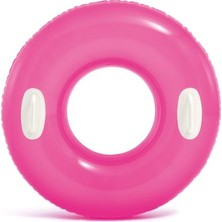 intex Çocuk Simit Şişme Havuz ve Deniz Yüzme Simidi Tutmaçlı Parlak Şişme Simit 76 cm 8 +Yaş M-59258
