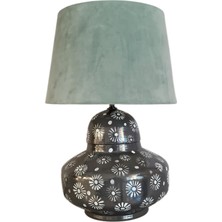 Alore Desenli Koyu Gri Abajur