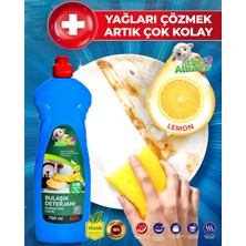 Elde Bulaşık Deterjanı Üç Etkili Güç Limon 750ML - Yağ Çözücü ve Ferah Limon Kokusu 1 Adet