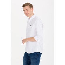 U.S. Polo Assn. Erkek Beyaz Gömlek Basic 50265664-VR013