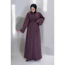 Boncuk Işlemeli Tam Boy Ferace 7894 Bordo