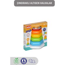 Kiki Çıngıraklı Altıgen Halkalar Bebek Oyuncak Eğitici Oyuncak