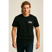Jack & Jones JJECORP LOGO TEE SS O-NEC Siyah Erkek Kısa Kol T-Shirt