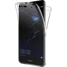 Huawei P10 Lite Uyumlu Ön Arka 360 Tam Koruma Şeffaf Soft Silikon Kılıf