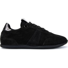 Tamer Tanca Kadın Hakiki Deri Siyah Süet Sneakers & Spor Ayakkabı 1060 25143 Bn Ayk Y25 Sıyah Suet