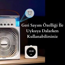 Nemlendirici Masa Fanı, Şık Tasarım, Yüksek Nemlendirme, Güçlü Pervane Motoru