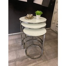 C Zigon Gümüş Metal Düz Beyaz Cam
