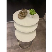 C Zigon Gümüş Metal Düz Beyaz Cam