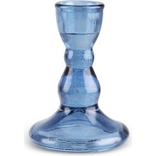 Karaca Marine Cam Şamdan Mavi 6,5x6,5x9 cm