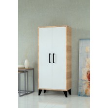 Mobilique Çok Amaçlı Kiler Dolabı Modern Tasarım Beyaz Suntalam 132 cm Yükseklik 58 cm Genişlik