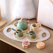 Fuding Supplies Ahşap Çay Seti Çocuklar Için Kızlar ve Erkekler Için Simüle Mutfak Oyuncak (Yurt Dışından)