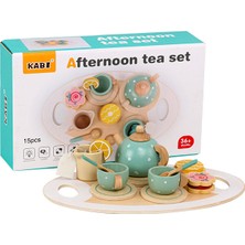 Fuding Supplies Ahşap Çay Seti Çocuklar Için Kızlar ve Erkekler Için Simüle Mutfak Oyuncak (Yurt Dışından)