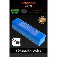 Proscenic Prosenic M8 Pro 6400mAh Robot Süpürge Bataryası - Yüksek Yoğunluklu Li-ion Hücre