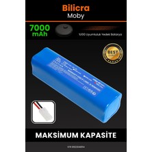 Bilicra Moby 7000mAh Robot Süpürge Bataryası - Sertifikalı Güvenlik, Gerçek Kapasite