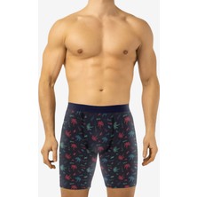 Desenli Uzun Paçalı Likralı Erkek Boxer 1014
