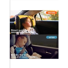 2 Adet Oto Yan Cam Perdesi Araba Arka Güneşlik Kapı Camı Perdesi Araç Içi Perde