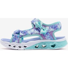 Skechers Flutter Hearts Sandal-Blurry Love Büyük Kız Çocuk Lavanta/Açik Mavi Işıklı Sandalet 303110L Lvaq