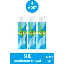 She Is Cool Kadın Deodorant 150 ml 3 Adet