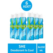 She Is Cool Kadın Deodorant 150 ml 6 Adet