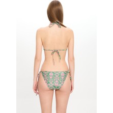 Kadın Çok Renkli Etnik Desenli Üçgen Bikini Takımı 25SW007ST