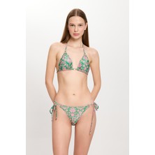 Kadın Çok Renkli Etnik Desenli Üçgen Bikini Takımı 25SW007ST