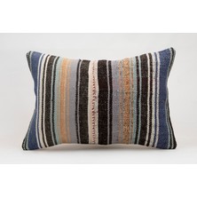 El Yapımı Kilimden Yapılmış Vintage Kırlent Kılıfı, Yün, 40X60 cm