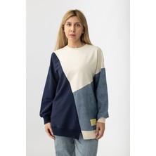 9097 - 2 Iplik Kot Garnili Rahat Şık Kadın Tunik