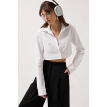 Deridün Yıldız Shoes Basic Crop Gömlek