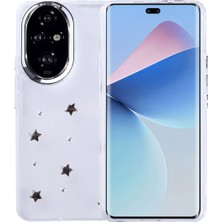 Honor 200 Uyumlu Airbag Tasarımlı Simli Şeffaf Desenli Kapak Kılıf