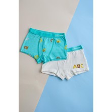 Katia & Bony Erkek Çocuk 2 li Paket Alfabe Desenli Boxer