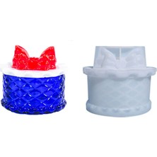 Epoksi Silikon Taş Tozu Kristal Desenli Mumluk Mücevher Saklama Kutusu Kalıbı