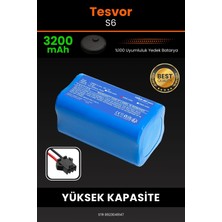 Robo-Mi Tesvor S6 3200mAh Robot Süpürge Bataryası - Yüksek Yoğunluklu Li-ion Hücre
