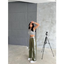 Deridün Yıldız Shoes Gabardin Palazzo Pantolon - Haki