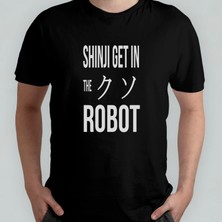 Pixxa Neon Genesis Evangelion Shinji Get In The F Robot Unisex %100 Pamuklu Bisiklet Yaka T-Shirt