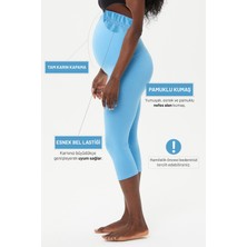 Almila Pamuk Elastan Kadın Hamile Kapri Tayt 2024