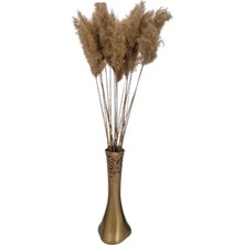 Fil Ayak Gold Pampas Çiçekli vazo