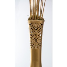 Fil Ayak Gold Pampas Çiçekli vazo