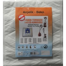 - Beko Uyumlu TT680B Tornado  TT4120 Kanguru Elektrikli Süpürge Sentetik Toz Torbası (5 Adet)